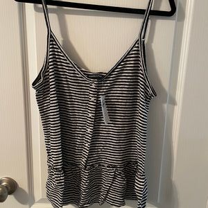 NWT Abercrombie & Fitch striped Camisole Tank Black & White size XL